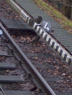 Halteplatz für Züge mit vier Wagen