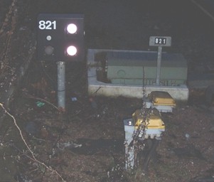 elektrisches Weichensignal im Hamburger Freihafen